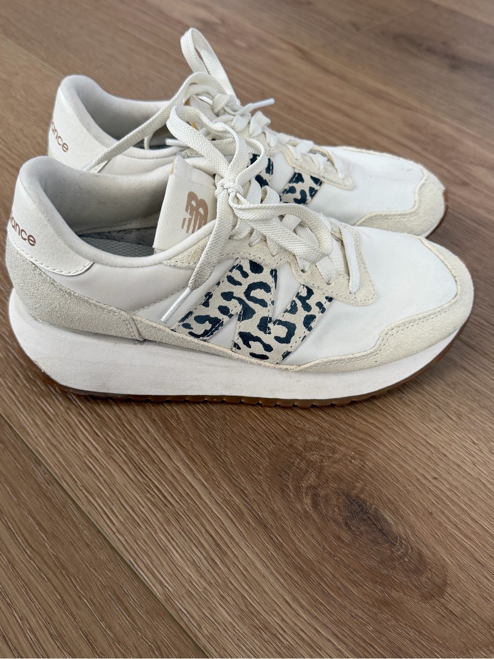 New Balance 237 Leopard Animal Print Sneakers Sea Salt Women's 6.5 WS237PJ